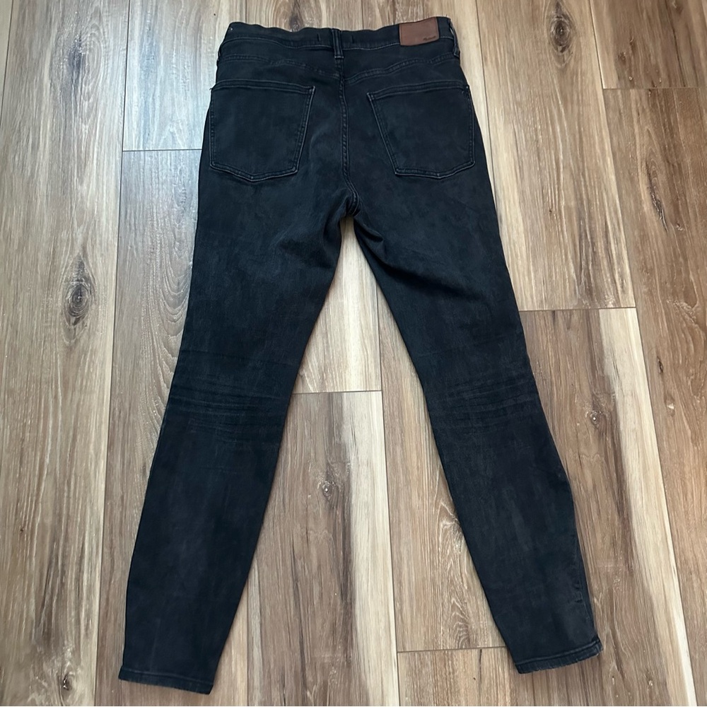 Madewell 10” High Riser Skinny Jeans Black Size 30 High Rise Stretch Denim - Picture 2 of 10